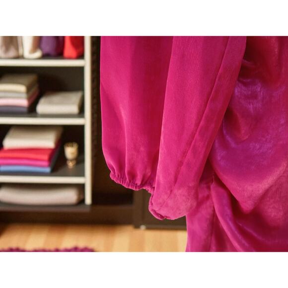 Zara Satin Effect Mock Neck Dress Size: XS - NWT - Picture 6 of 11